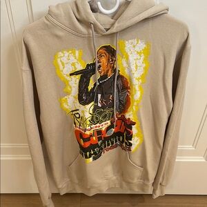 Jerzees Beige Graphic Hoodie